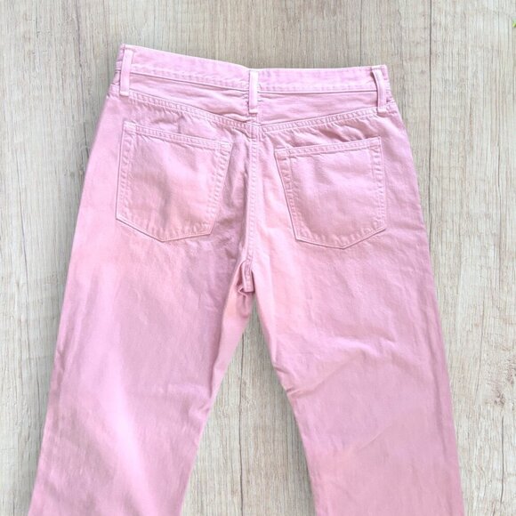 J CREW Mid Rise Slouchy Straight Light Pink Denim Preppy Jeans Women's 8 - Picture 4 of 9